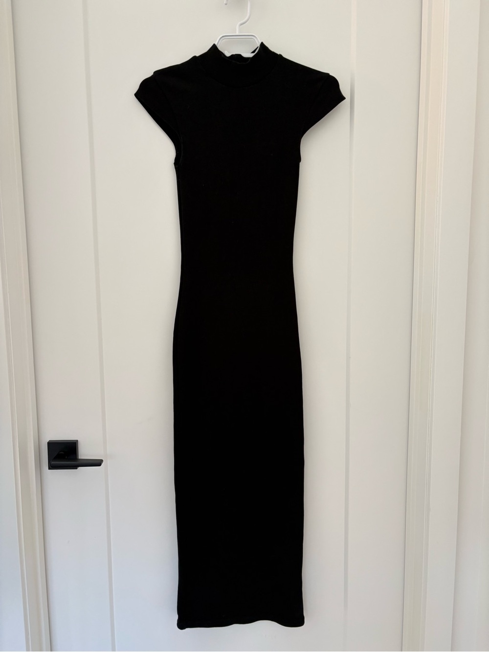 Zara Black Maxi Mock Neck Dress